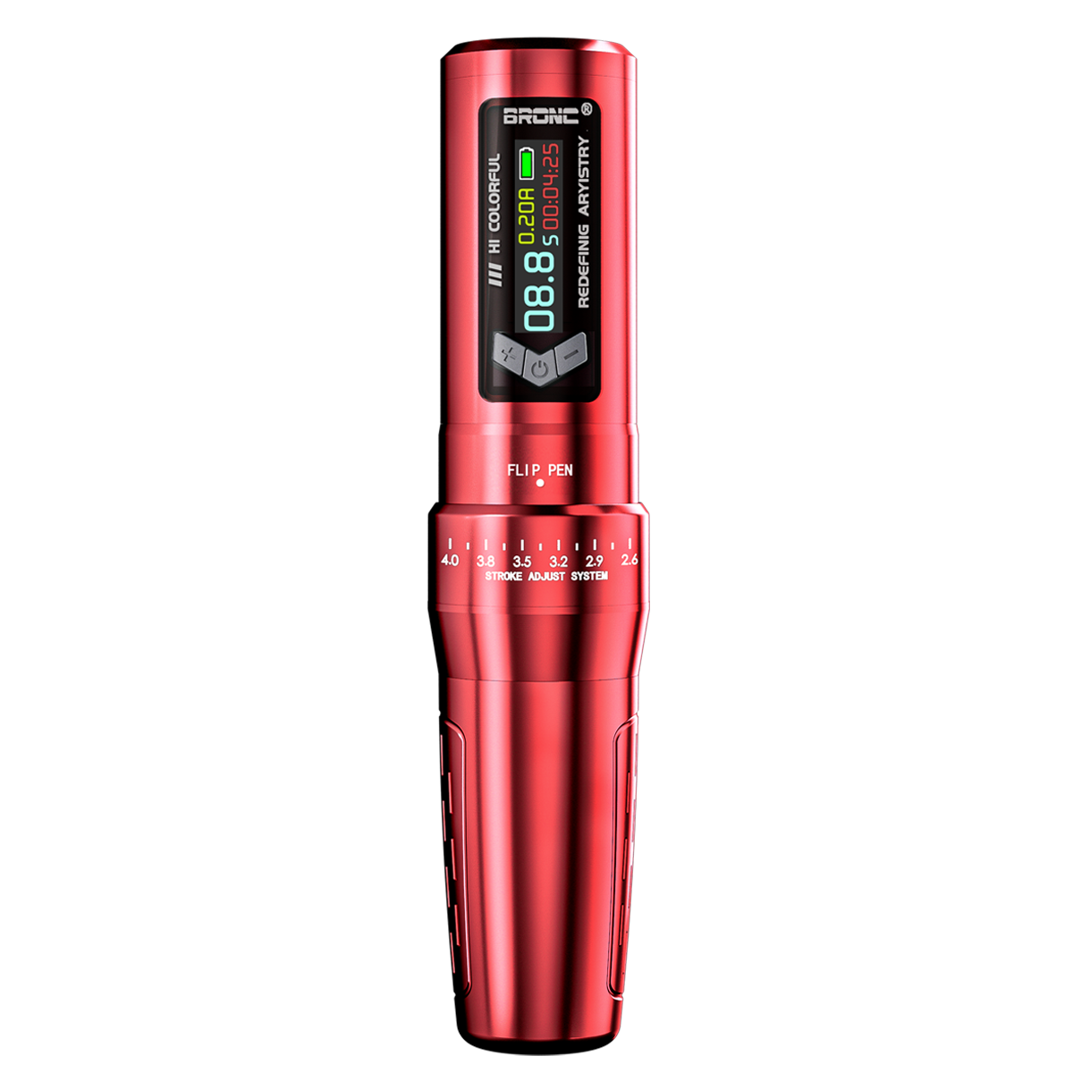 Adjustable wireless pen for SMP & tattoo with lightweight design, fast charging, variable voltage output, and overload protection.