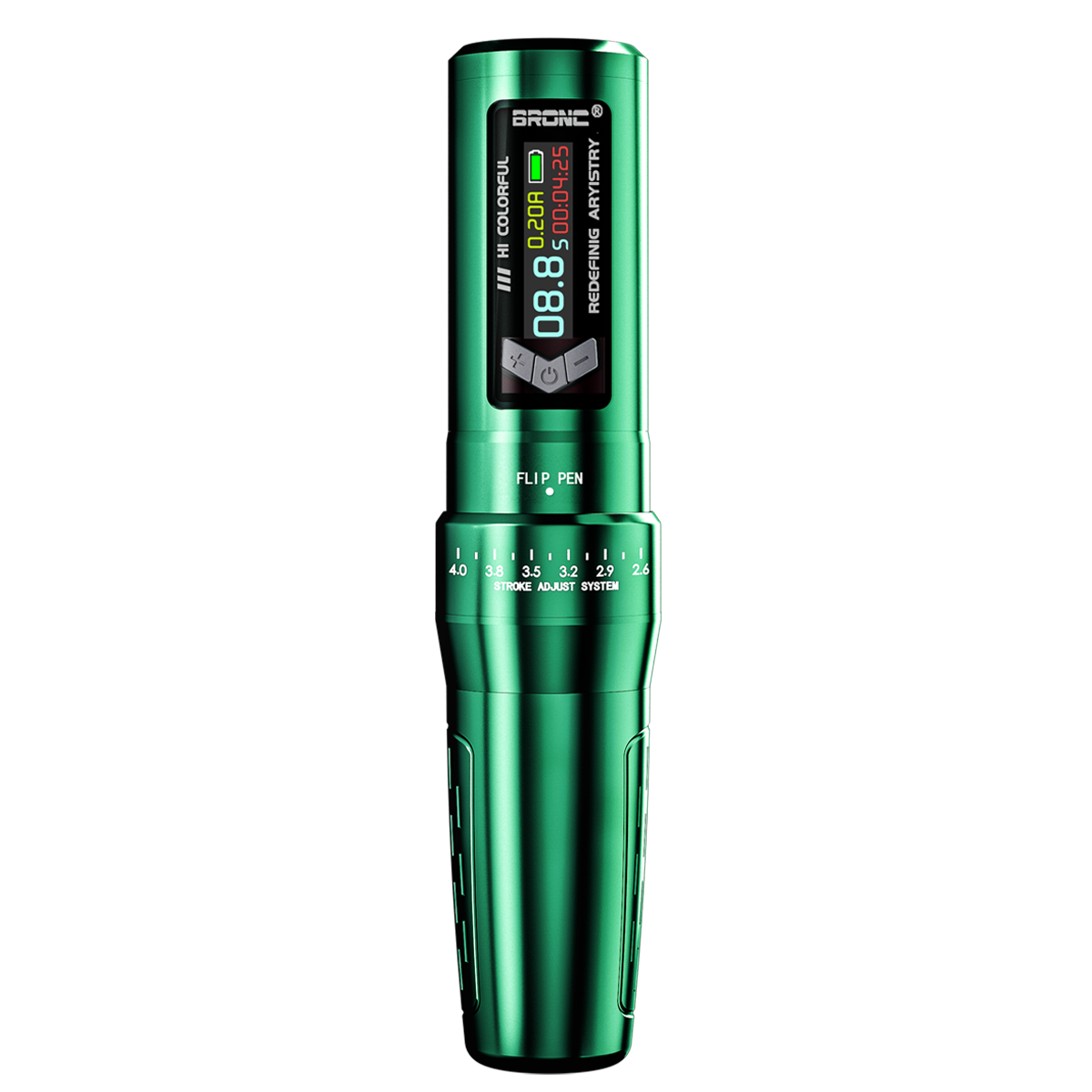 Adjustable wireless pen for SMP & tattoo with lightweight design, fast charging, variable voltage output, and overload protection.