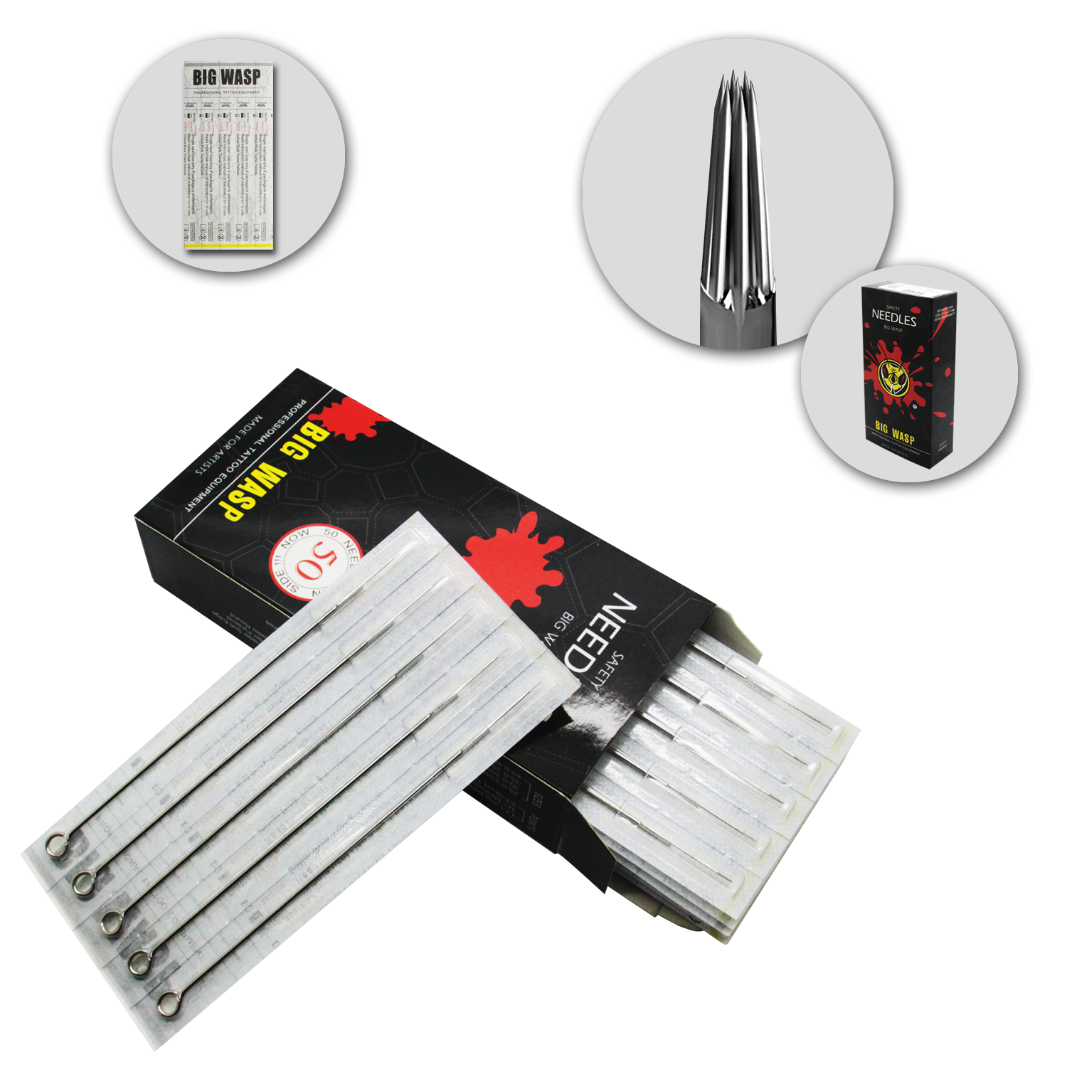 Amazon.com: Echeson 50PCS Traditional Tattoo Long Needle RS Loose Mouth Fog  Round Needle (Size : 1203RS) : Beauty & Personal Care