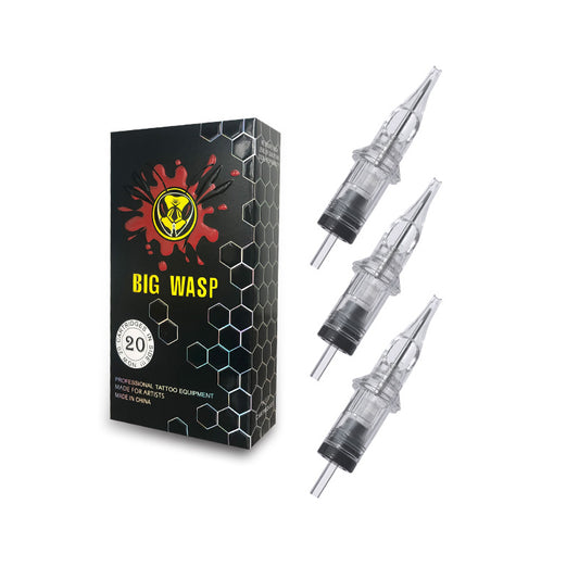 BIG WASP Cartridges - Transparent & Textured Needles - Round Liner - High-quality round liner needles with transparent and textured cartridges by BIG WASP.