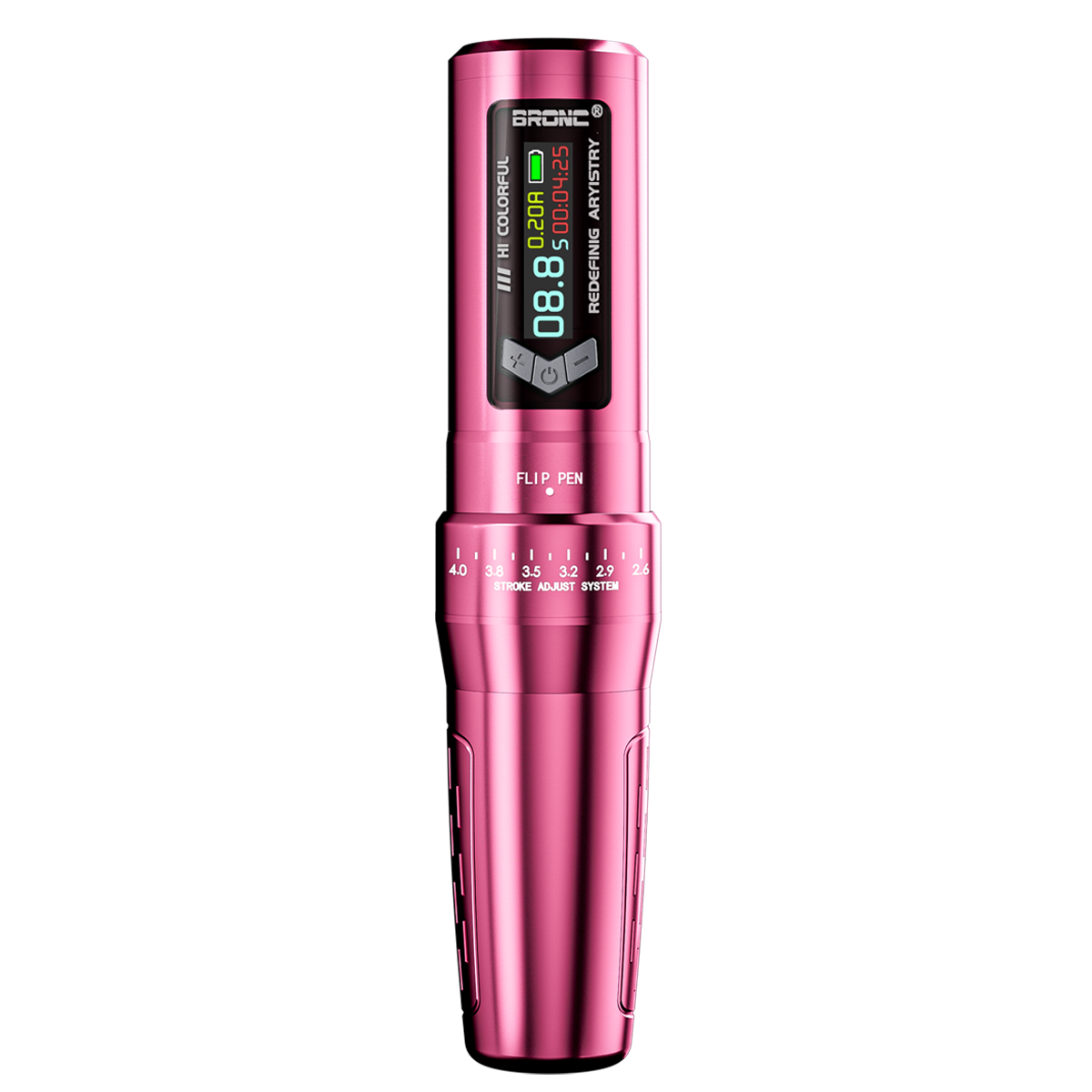 Adjustable wireless pen for SMP & tattoo with lightweight design, fast charging, variable voltage output, and overload protection.